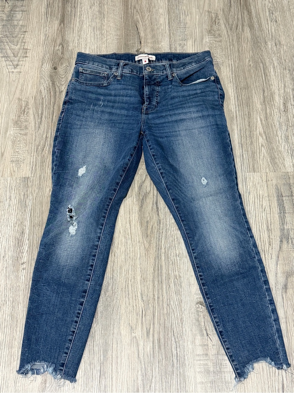 Lucky Brand Women’s Dark Blue Distressed Jeans
